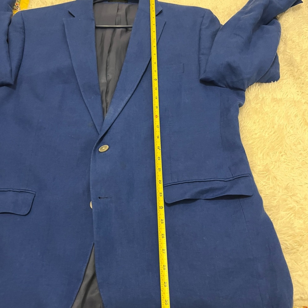 Lauren Ralph Lauren Royal Blue Linen Men's Blazer - Picture 8 of 9